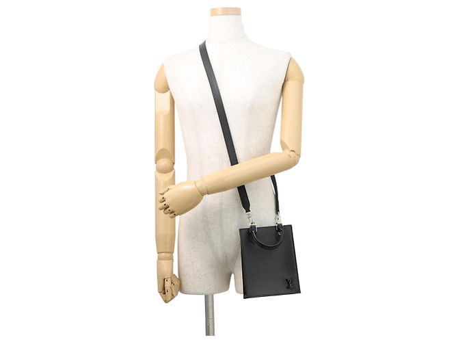 Borsa Louis Vuitton Epi Petite Sac Plat Nero - vista 5