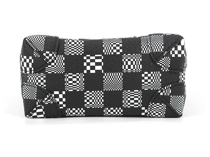 Borsa a tracolla Louis Vuitton Damier Distorted Steamer XS Nero Bianco - vista 3