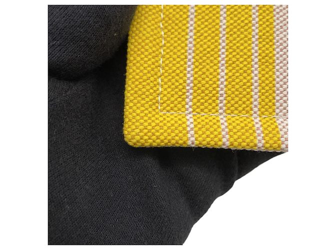 Hermès Pochette piatta Hermes Maillon Marin Rosa Verde Giallo - vista 5