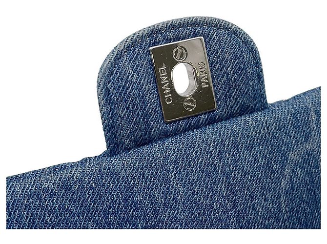 Borsa a tracolla in denim Chanel Blu - vista 10