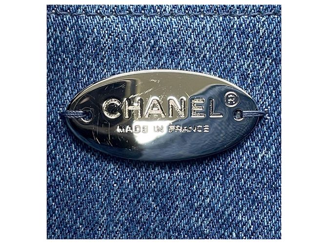 Borsa a tracolla in denim Chanel Blu - vista 17