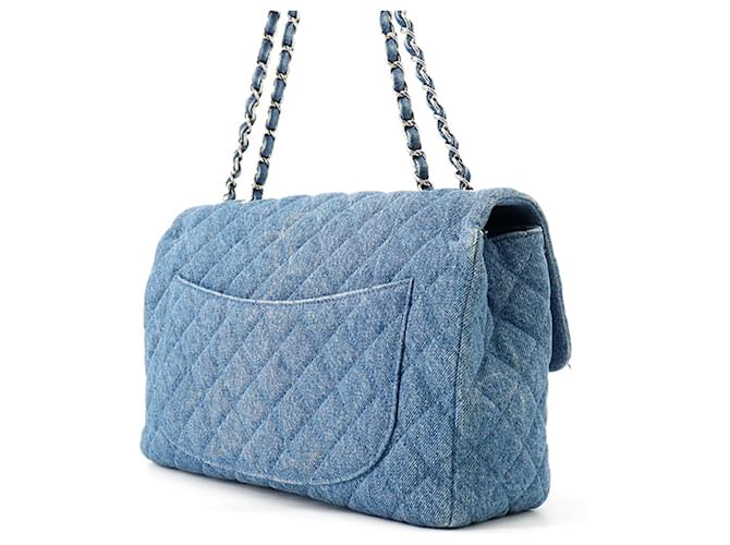 Borsa a tracolla in denim Chanel Blu - vista 2