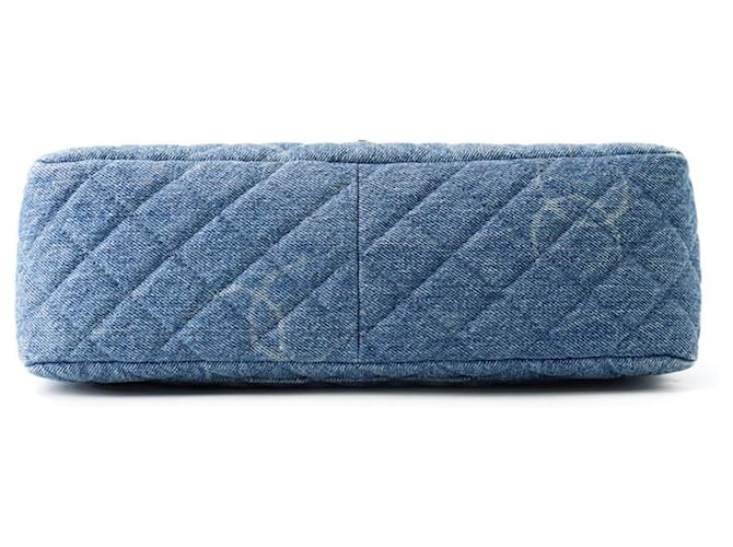 Borsa a tracolla in denim Chanel Blu - vista 3