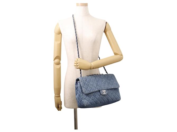 Borsa a tracolla in denim Chanel Blu - vista 5