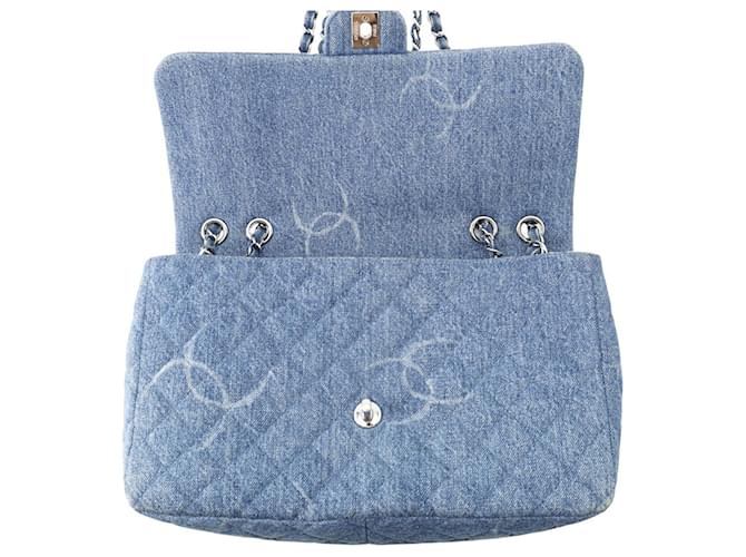 Borsa a tracolla in denim Chanel Blu - vista 6