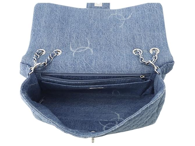 Borsa a tracolla in denim Chanel Blu - vista 7