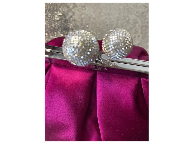 Weekend Max Mara Emmy Pochette Small Box in Raso Fucsia Fuschia - vista 6