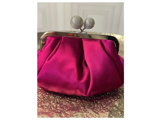Weekend Max Mara Emmy Pochette Small Box in Raso Fucsia Fuschia - vista 7