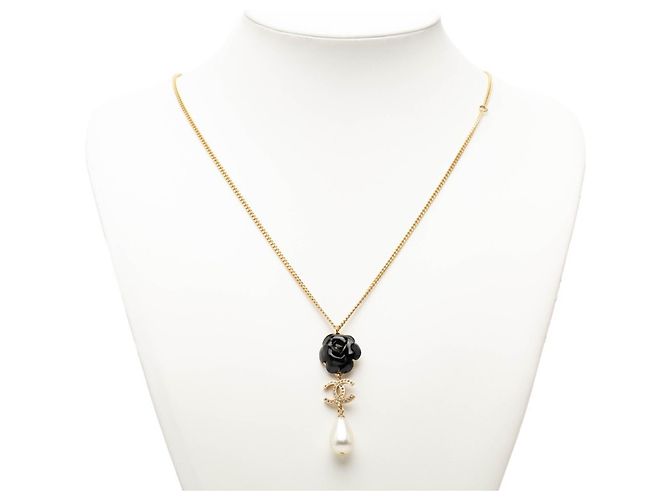 Collana Chanel Coco Mark Camellia A20A Nero D'oro - vista 6