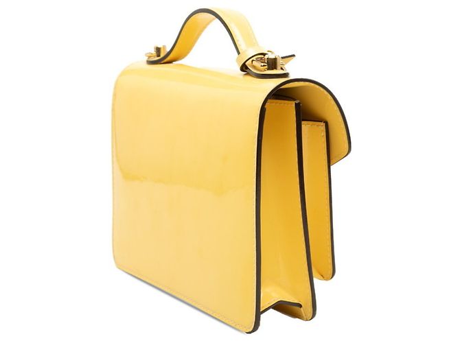 Borsa Louis Vuitton Vernis Monceau BB Giallo - vista 2