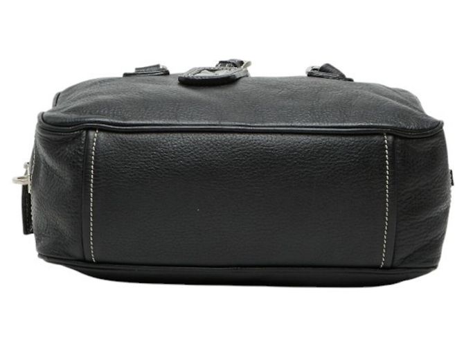 Borsa Boston in pelle nera Prada Nero - vista 3