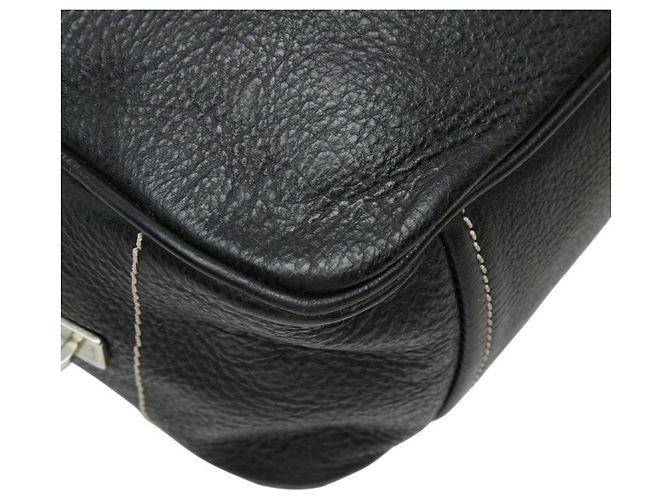 Borsa Boston in pelle nera Prada Nero - vista 5