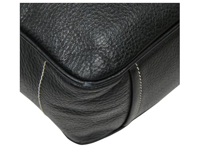 Borsa Boston in pelle nera Prada Nero - vista 7