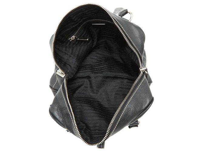 Borsa Boston in pelle nera Prada Nero - vista 9