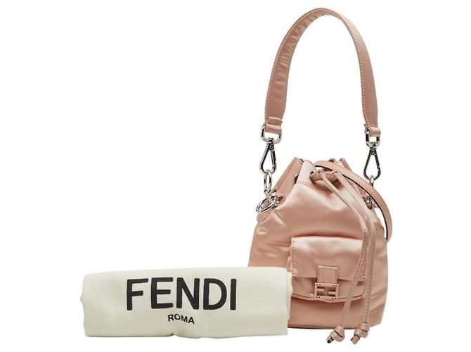 Borsa a mano e a tracolla Fendi Montresor Mini Rosa - vista 12