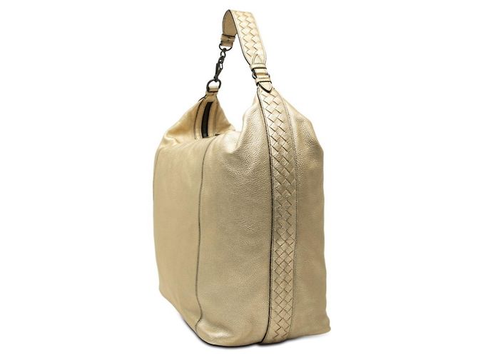 Borsa a tracolla in pelle dorata Bottega Veneta D'oro - vista 2