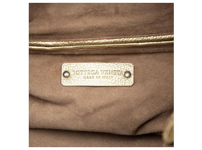 Borsa a tracolla in pelle dorata Bottega Veneta D'oro - vista 5