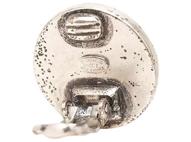 Orecchini a clip con logo Coco Mark di Chanel Argento Bianco - vista 3