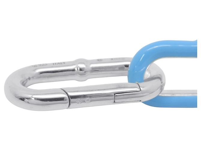 Choker Bottega Veneta Light Blue Silver Blu chiaro - vista 10
