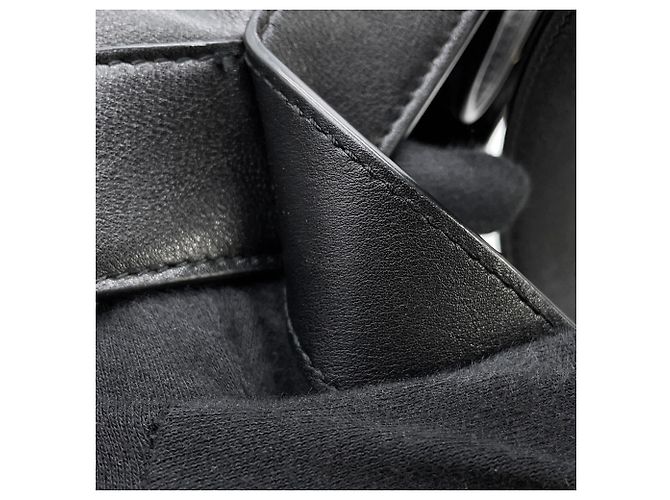 Borsa Tote in pelle nera Yves Saint Laurent Nero - vista 12