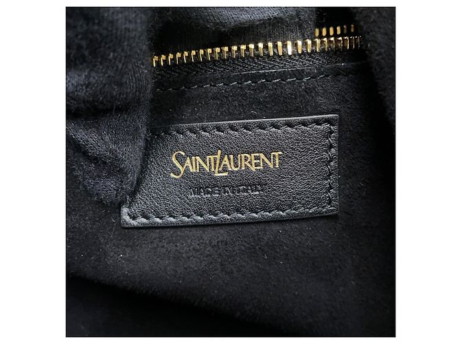 Borsa Tote in pelle nera Yves Saint Laurent Nero - vista 15