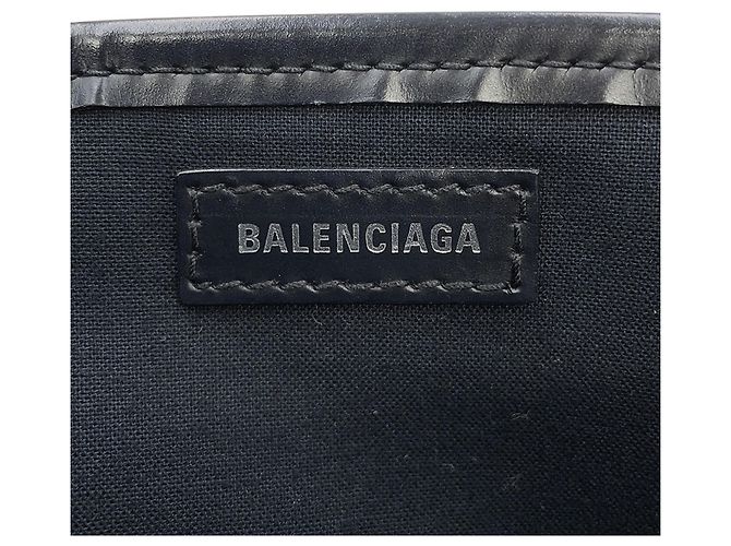 Borsa Balenciaga Navy Cabas XS Nero Bianco - vista 15