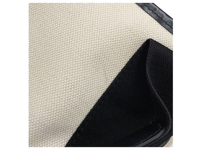 Borsa Balenciaga Navy Cabas XS Nero Bianco - vista 7