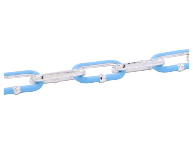 Collana Choker in Argento 925 Bottega Veneta Blu chiaro - vista 2