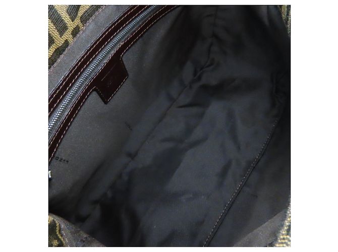 Zucca Borsa a tracolla Fendi Mamma Bucket Marrone Nero - vista 15
