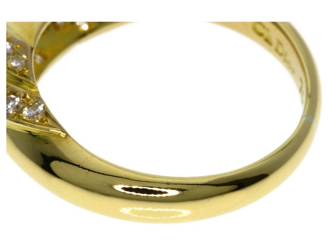 Anello Christian Dior in oro giallo 18K e diamanti - vista 10