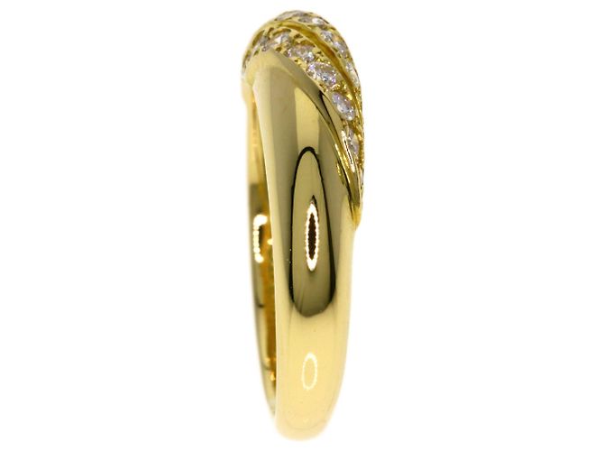 Anello Christian Dior in oro giallo 18K e diamanti - vista 3