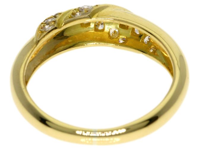 Anello Christian Dior in oro giallo 18K e diamanti - vista 4
