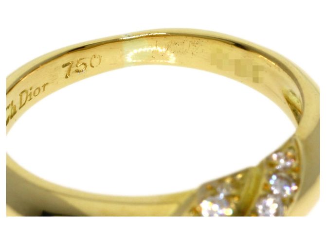 Anello Christian Dior in oro giallo 18K e diamanti - vista 5