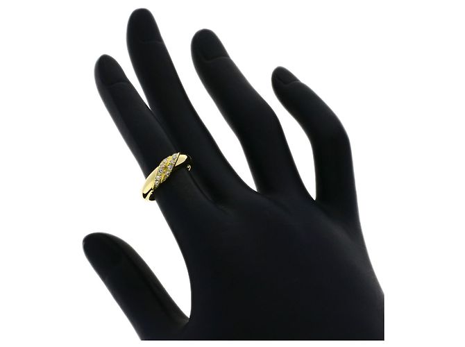 Anello Christian Dior in oro giallo 18K e diamanti - vista 6