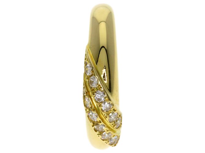 Anello Christian Dior in oro giallo 18K e diamanti - vista 9