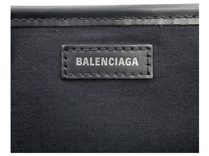 Borsa Balenciaga Navy Cabas S Tote Bag Nero Bianco - vista 15