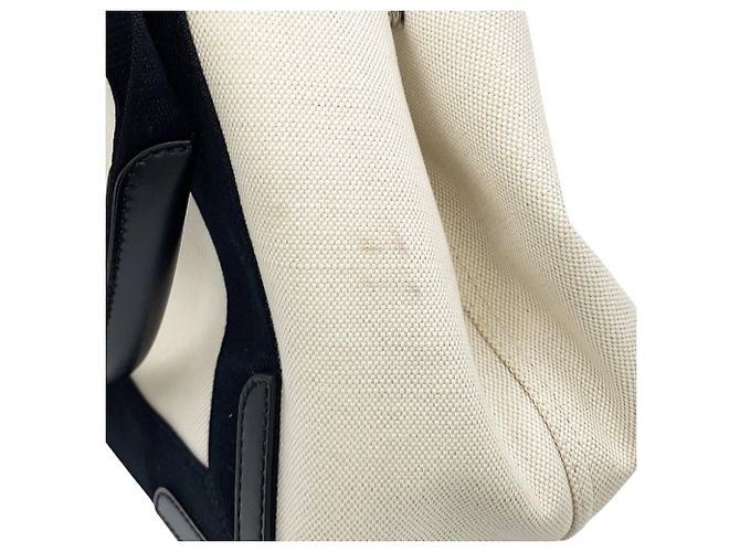 Borsa Balenciaga Navy Cabas S Tote Bag Nero Bianco - vista 6
