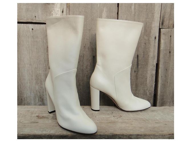 Autre Marque Botines de piel blanca Sebastian Blanco - vista 2