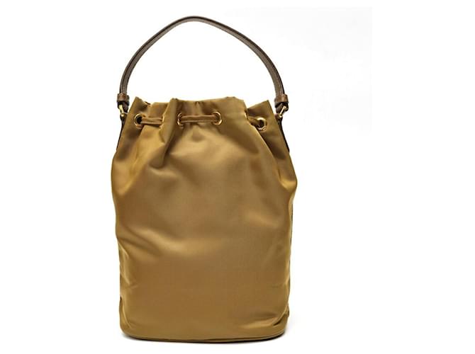 Saffiano Borsa a tracolla Prada Duet Nylon Beige - vista 3