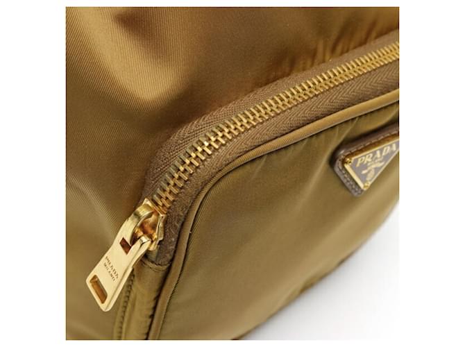 Saffiano Borsa a tracolla Prada Duet Nylon Beige - vista 5