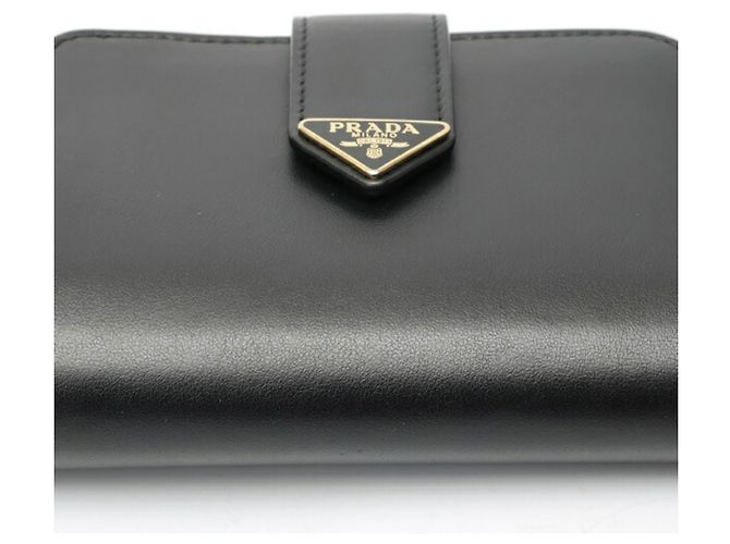 Prada City Calf Tab Bi-fold Wallet Schwarz - Ansicht 3