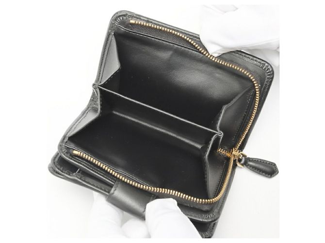 Prada City Calf Tab Bi-fold Wallet Schwarz - Ansicht 5