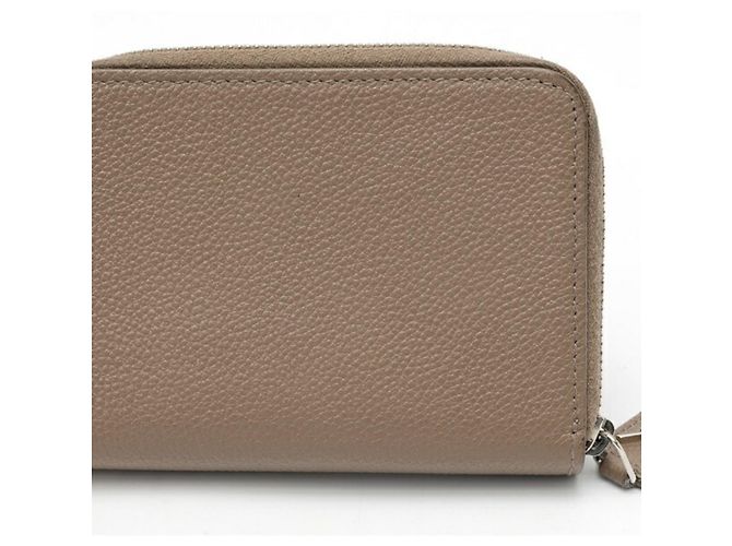 Cartera de doble pliegue en cuero grisáceo Saint Laurent - vista 2