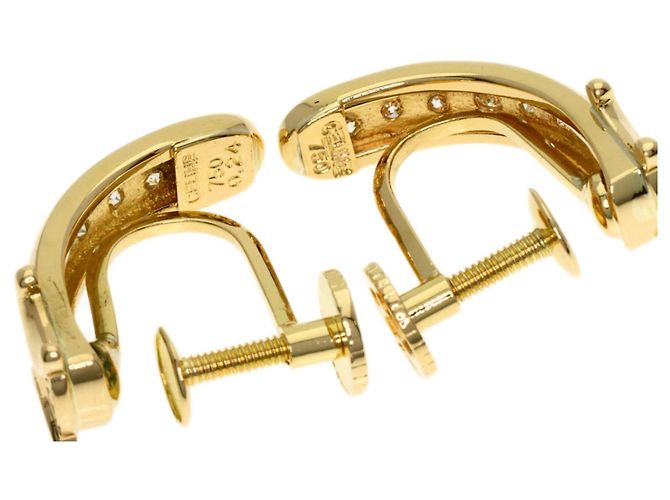 Céline Pendientes Celine Macadam Diamond Dorado - vista 3