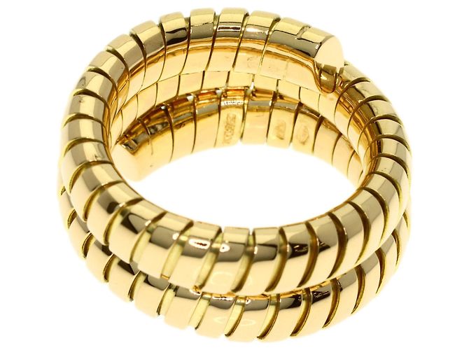 Anello Tubogas Bvlgari Bulgari in oro giallo 18K D'oro - vista 7