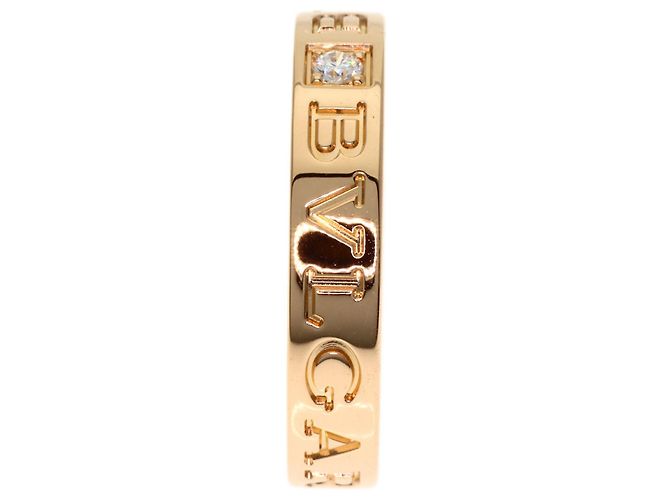 Bulgari Bvlgari Double Logo Diamond Ring Golden - view 3