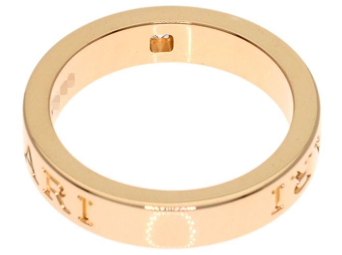 Bulgari Bvlgari Double Logo Diamond Ring Golden - view 4