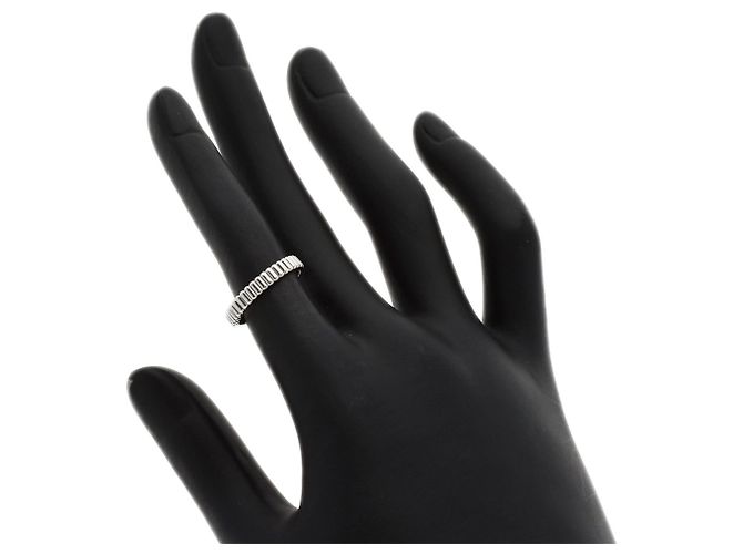 Anello Boucheron Quatre Grosgrain #47 in oro bianco 18K D'oro - vista 6