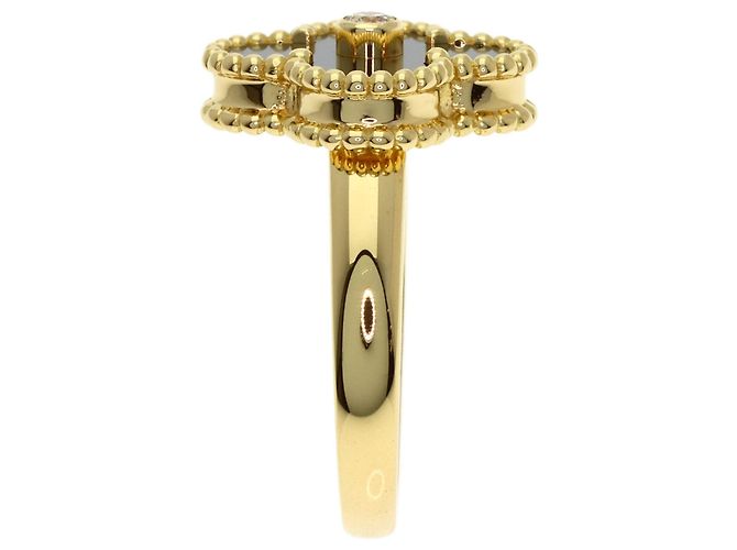 Anillo Vintage Alhambra Van Cleef & Arpels de diamante y ónix Dorado - vista 3