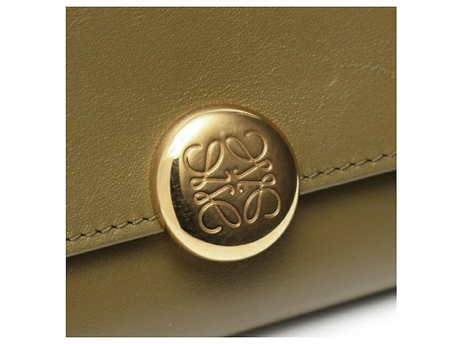 Portafoglio Verticale Piccolo Loewe Pebble Cachi - vista 4